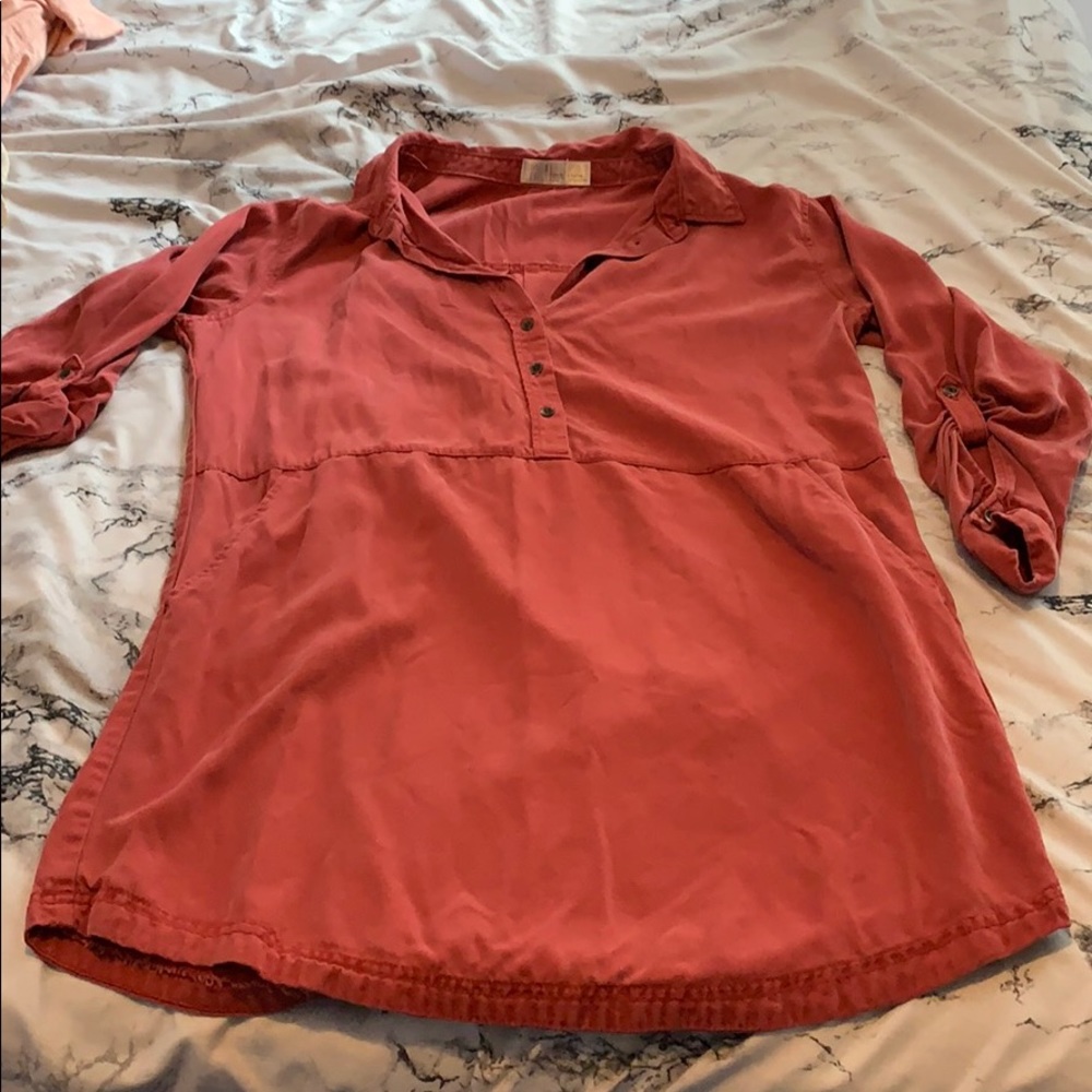 Orange dress with buttons